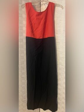 Vintage Halmode Plus Women's Red/Black Dress 16W Zip Tie Back